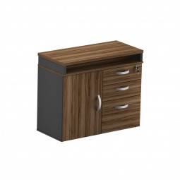 MESA AUX. PEDESTAL 1 PORTA 2 GAV. 1 GAVETÃO M25