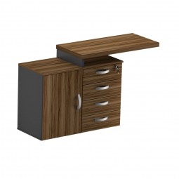 MESA AUX. PEDESTAL 1 PORTA 4 GAVETAS M40 P3