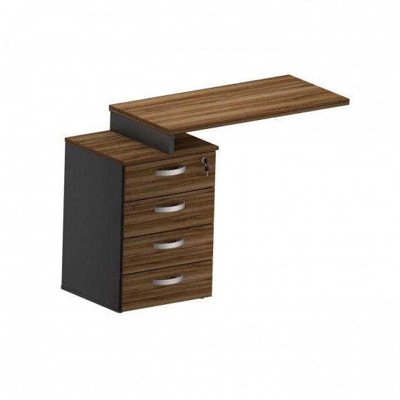 MESA AUX. PEDESTAL 4 GAVETAS M25